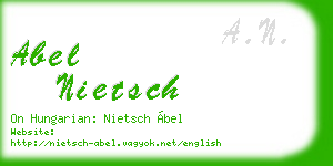 abel nietsch business card