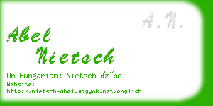 abel nietsch business card